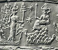 god antu anu akkadian king religion goddess ancient empire horns wife gods mythical kings could east near had he